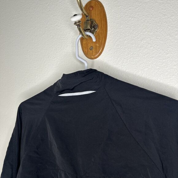 Adidas Black Mesh Lined Zip Up Hoodie Windbreaker Jacket Adult Size L - Picture 6 of 8